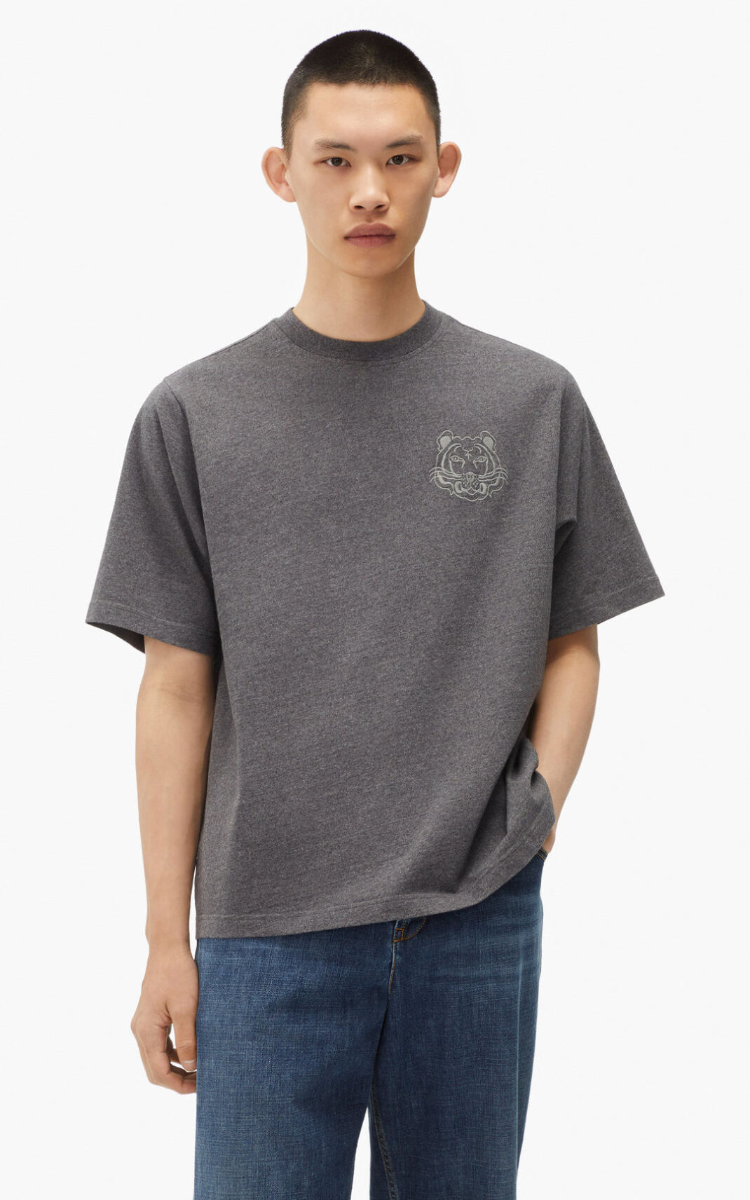 Camisetas Kenzo RE/relaxed casual Hombre Gris Oscuro - SKU.3063084